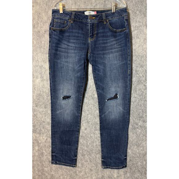 Cabi Jeans Womens Patchwork Slim Boyfriend Jeans Size 4 - Picture 1 of 7
